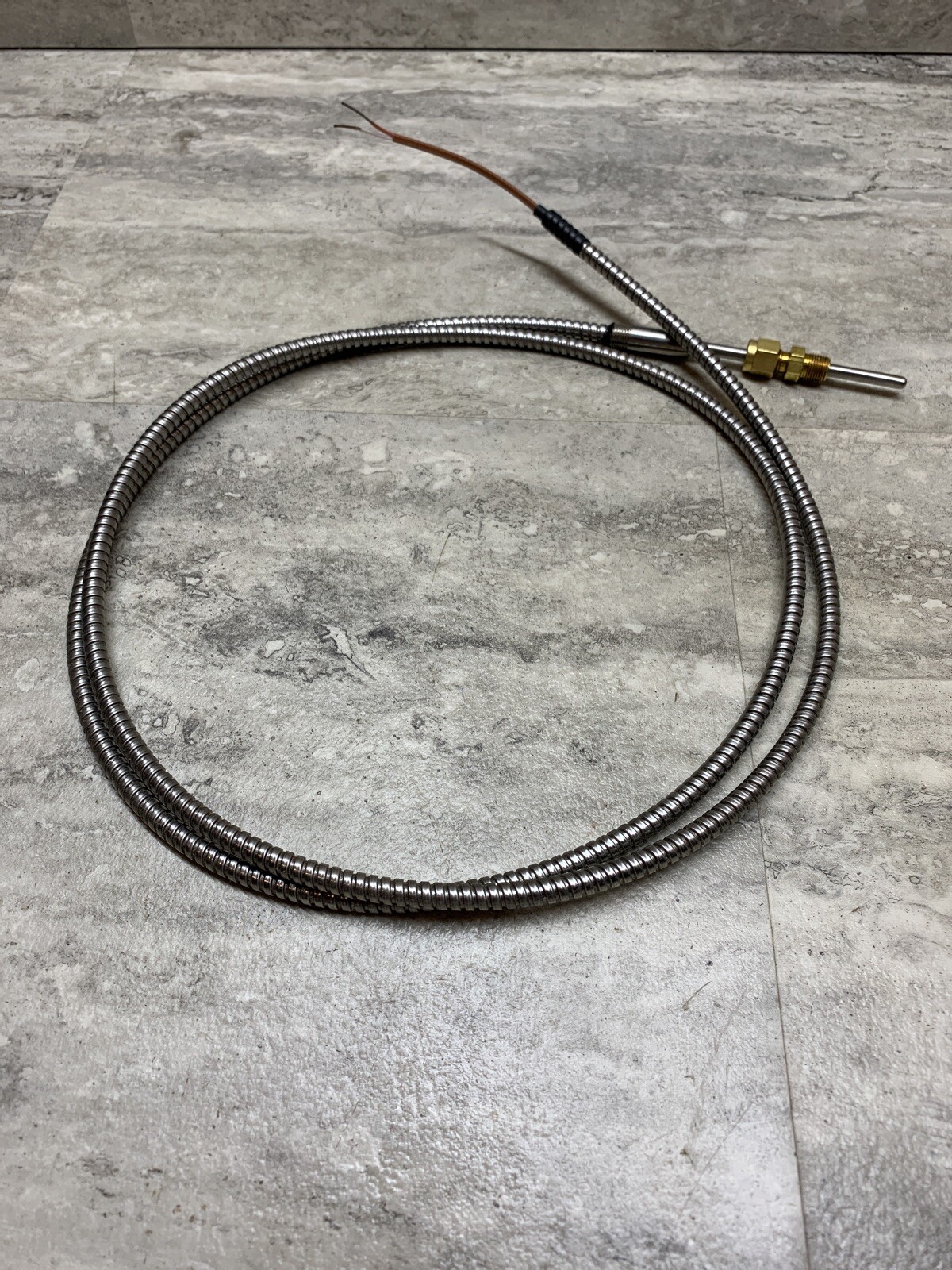 K Type Thermocouple Insertion Sensor W/ Stainless Steel Housing, 3” Long, 5’ OAL