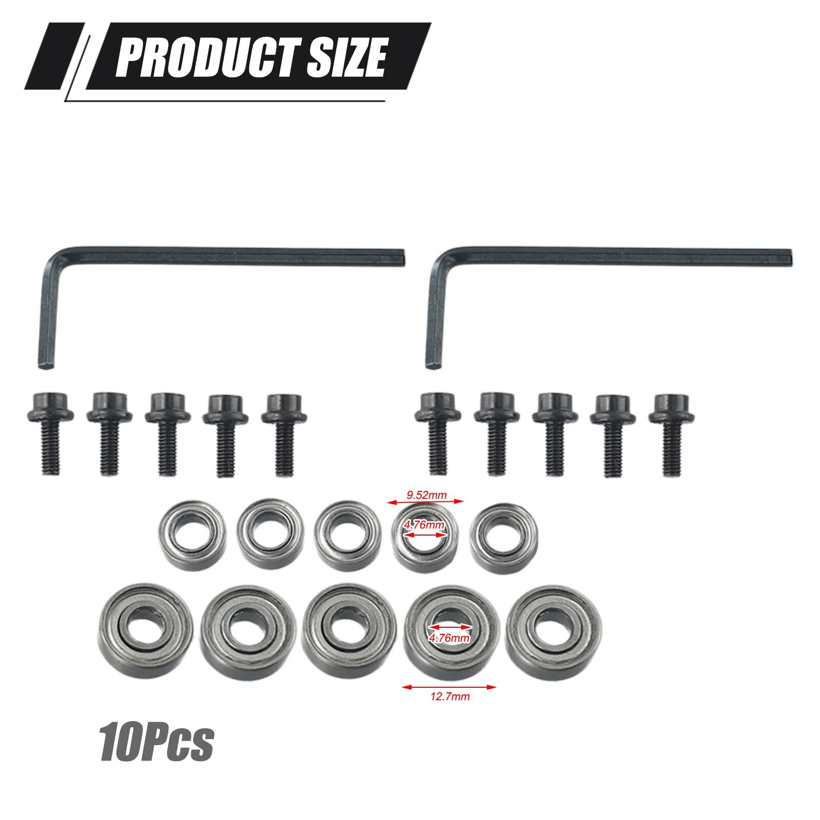 10pcs Router Bits Top Mounted Ball Bearings Guide For Router Bit Bearing Repair