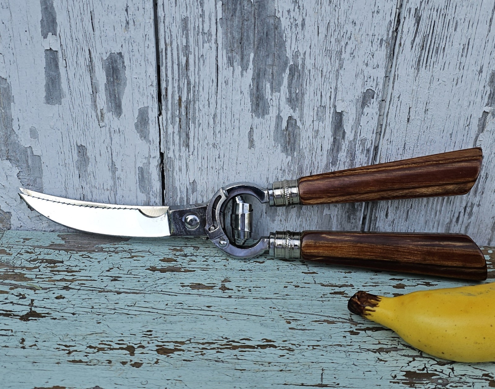 Vintage Italian Lifetime Cutlery Stainless Kitchen Shears w Bakelite Handles