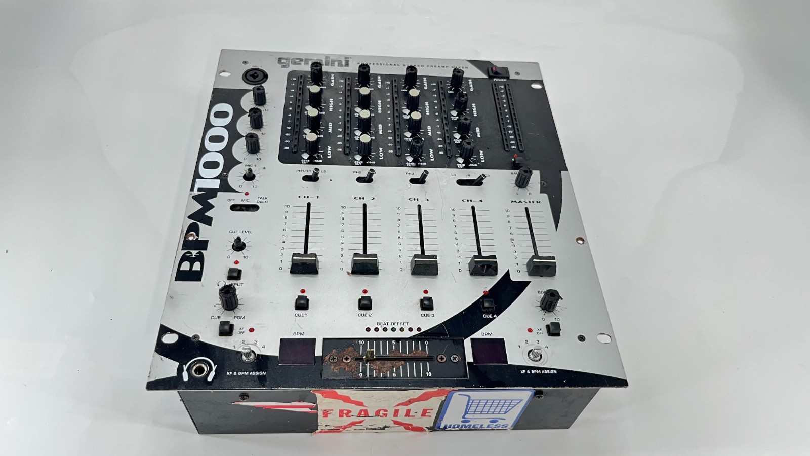 Gemini BPM-1000 Pro Stereo Pre amp Mixer 20w 115/230V