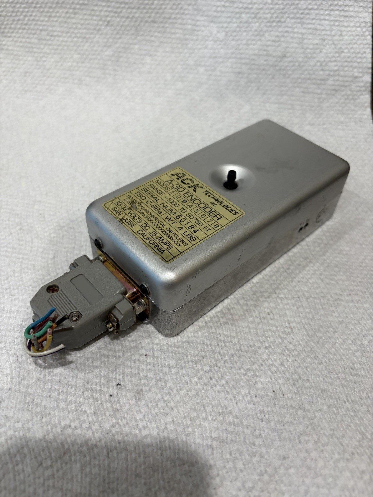 ACK Technologies A-30 Altitude Encoder P/N A-30 Aircraft Avionics TSO C88a