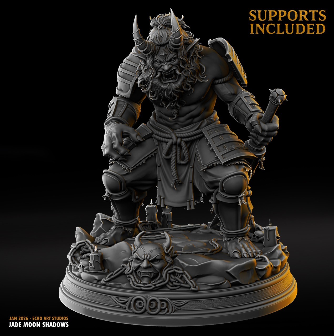 Dungeons and Dragons - Playable Character - Male Oni Gorai - Barbarian, Fighter