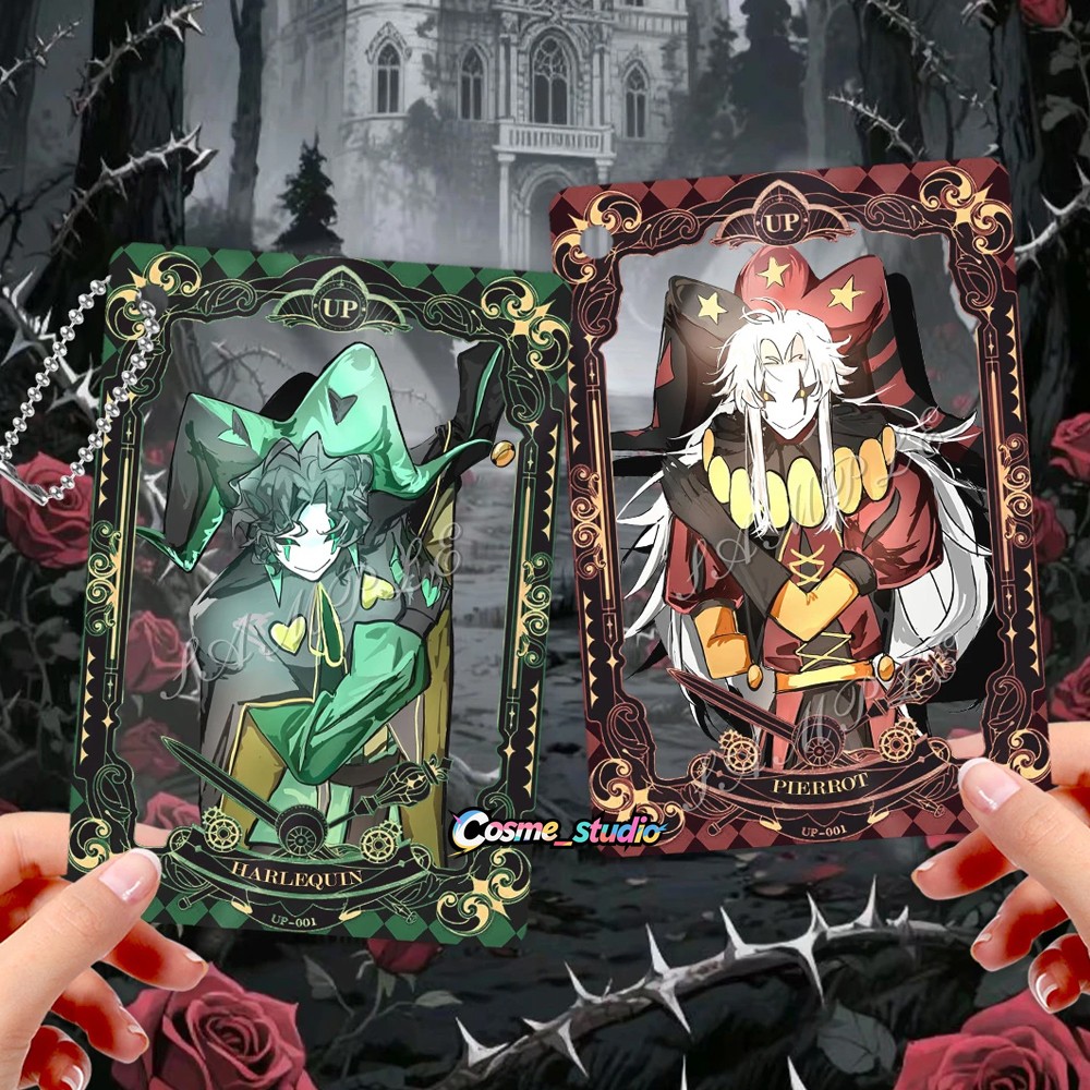Game The Freak Circus Pierrot Harlequin Cosplay Key Chain Acrylic Transparent