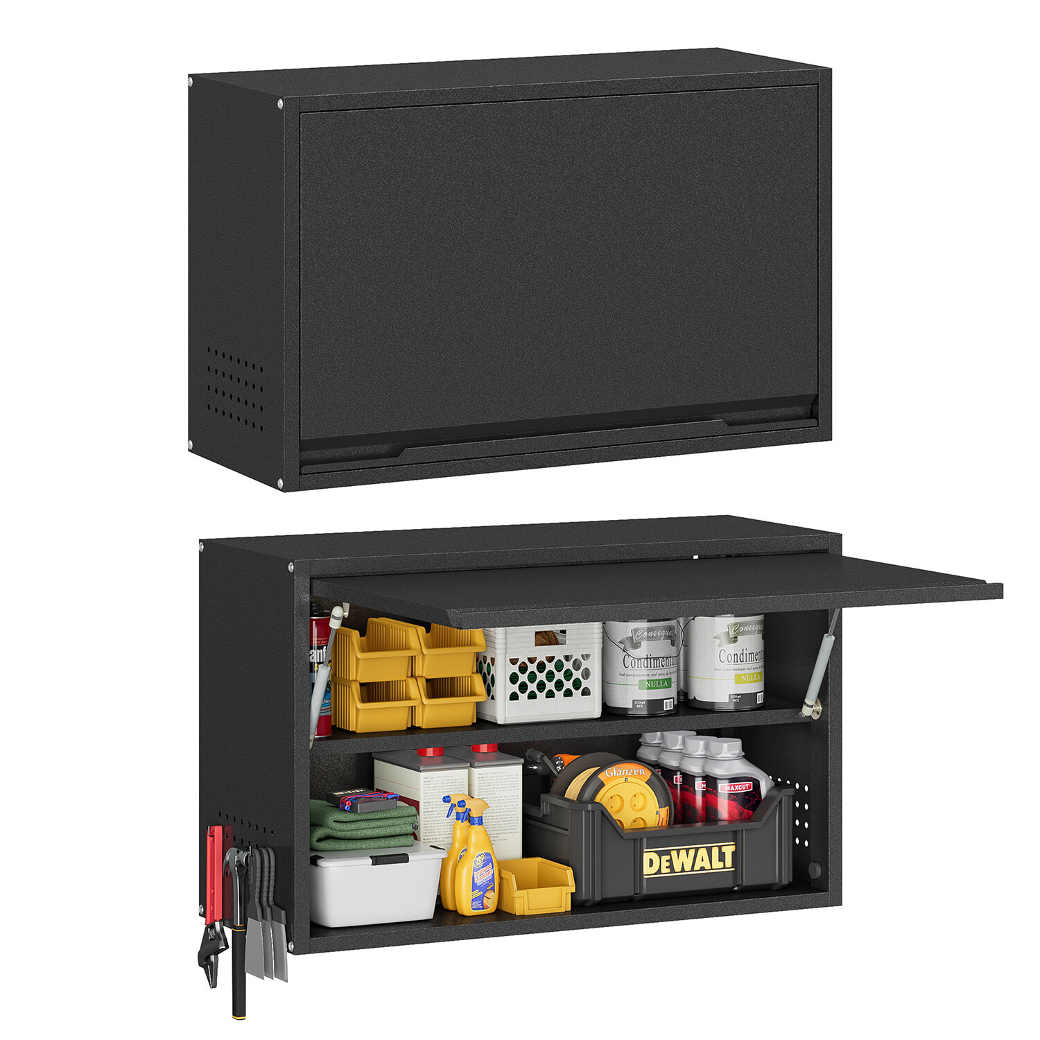 Wall Cabinet Garage Cabinet Wall Mounted Metal Storage Cabinet for Kitchen Tool