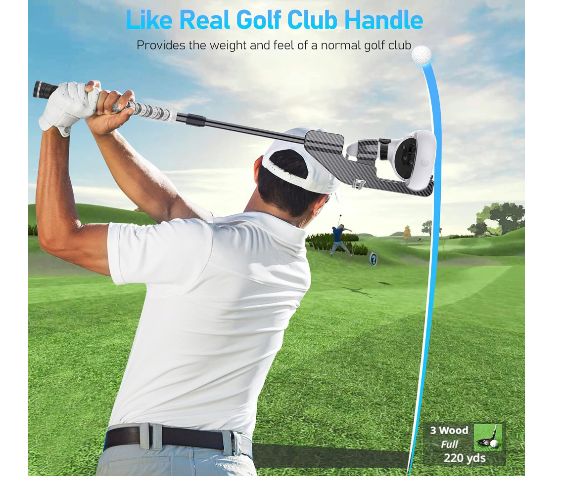 Random Color VR Golf Club Handle Accessories Compatible with Meta/Oculus Quest 2