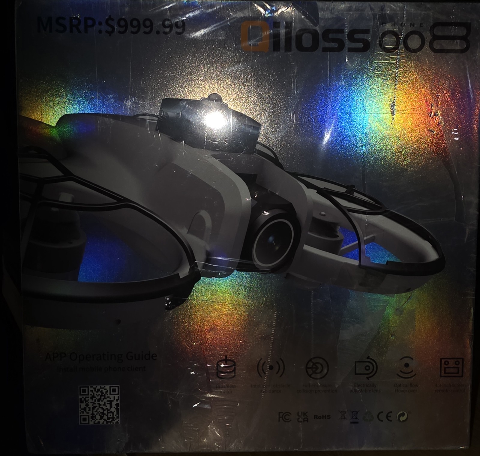 Qiloss 008 Ready to Fly Camera Drone with Obstacle Avoidance and controller