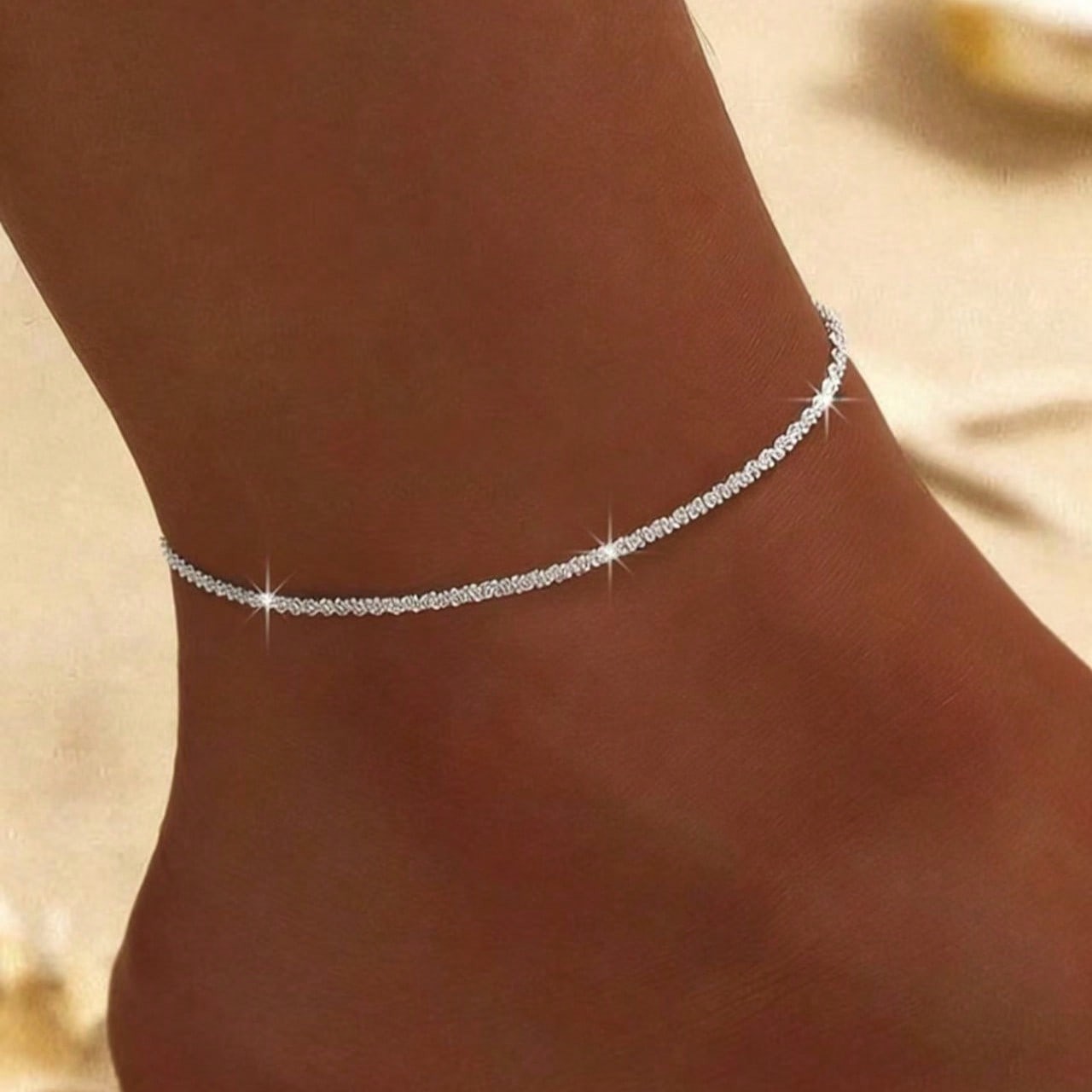 Silver Adjustable Toe Ring For Women One Size Foot Jewelry