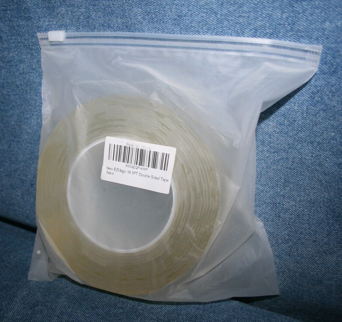 (1) Brand New EZlifego Double Sided Tape 1-3/16" x 16.5ft Roll Very Tacky