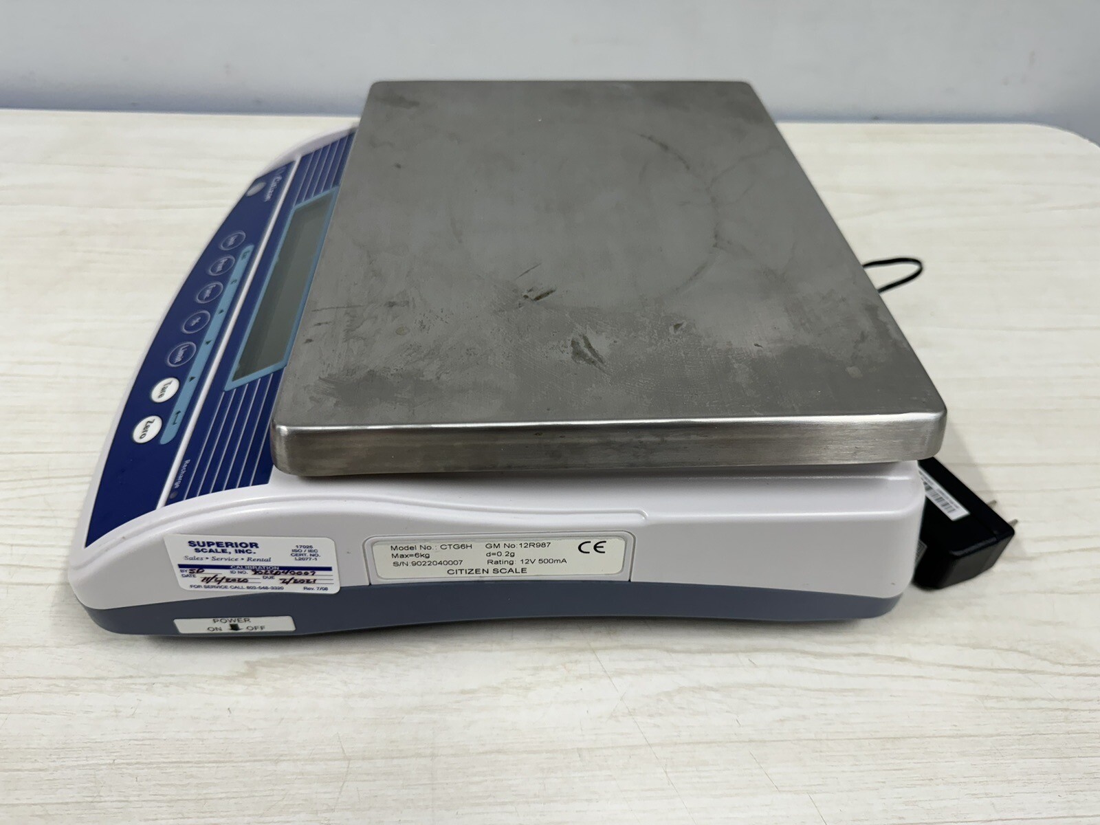 Citizen CTG-6H Compact Bench Scale With 6 Kilogram Capacity