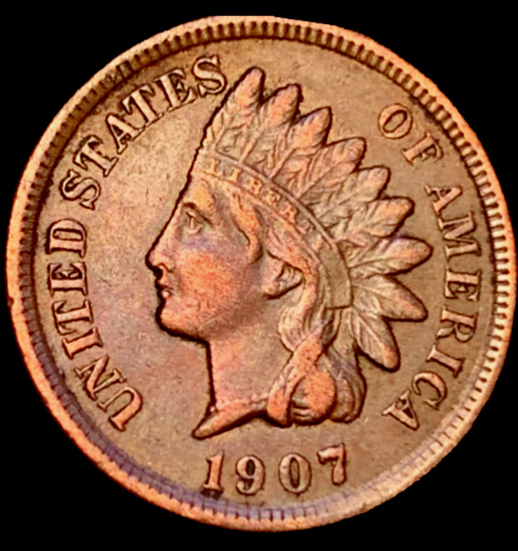 1907 Indian Head Cent in Great Shape (EF-AU) #2215