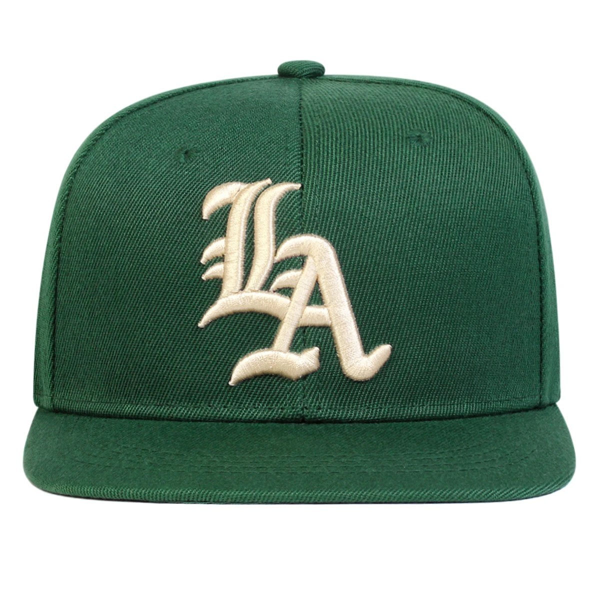 LA Los Angeles Flat Brim Snapback Hat–Embroidered Gothic Logo Baseball Cap Hat