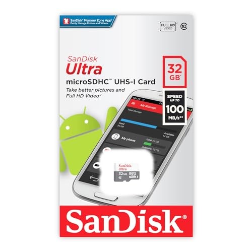 Ultra UHS-I/Class 10 Micro SDHC Memory Card With Adapter - SDSDQUAN-032G 32GB