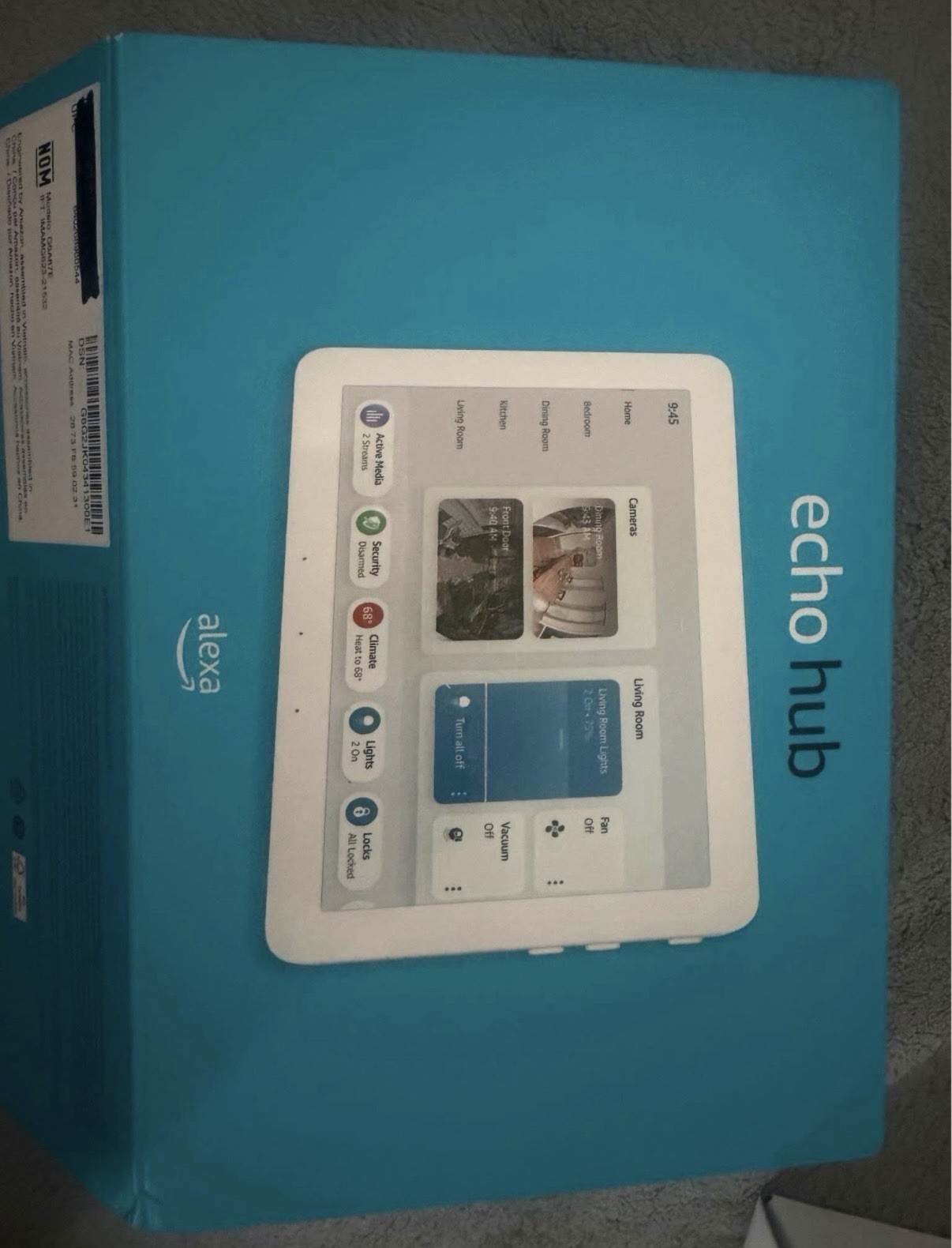 Amazon Echo Hub Smart Home Control Panel Alexa Bluetooth Wi-Fi Thread