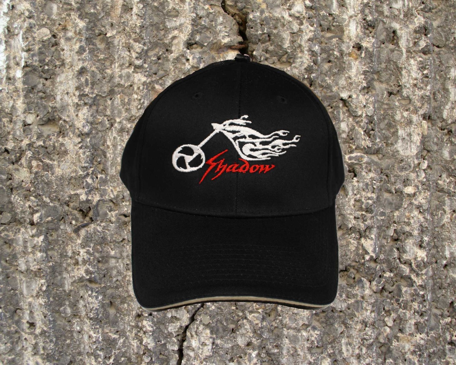 Honda Shadow "TATTOO" Cap/Hat...Sandwich Bill Black and Khaki  CP85