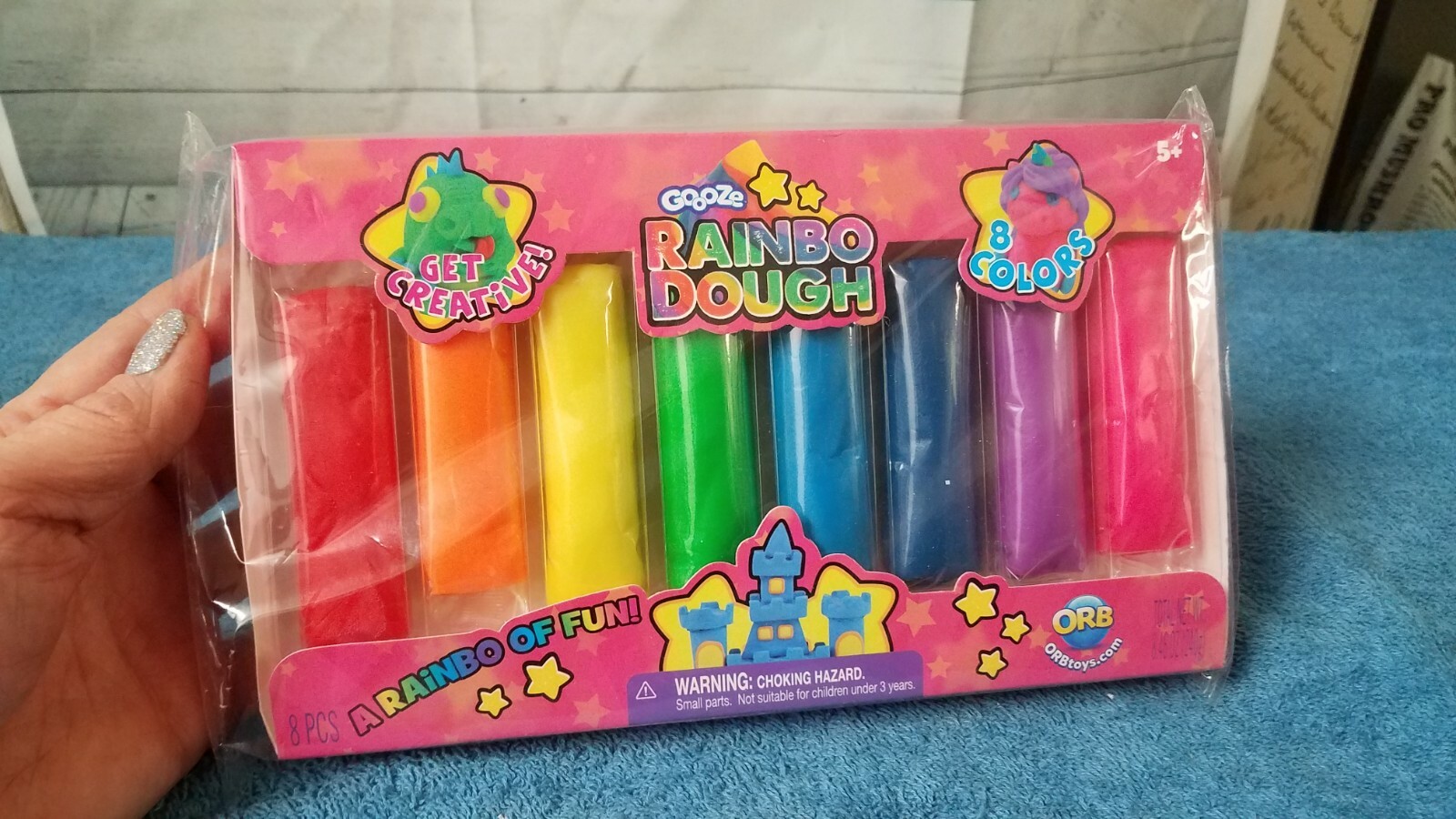 RAINBOW DOUGH 8 COLORS 8PCS AGES 5+ ORB TOYS GOOOZE C4