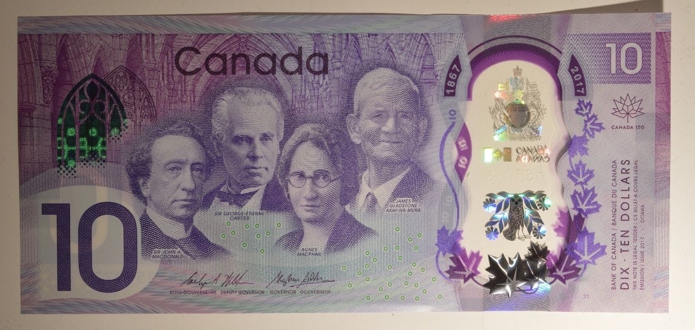 ^^ BRAND NEW ^^ $10 Dollar polymer Banknote 150 year commemorative