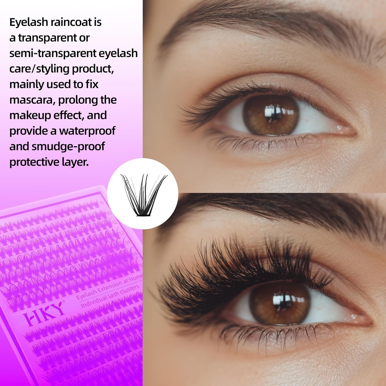 280pcs Wispy Lash Clusters 8-16mm C Curl DIY Eyelash Extension Kit