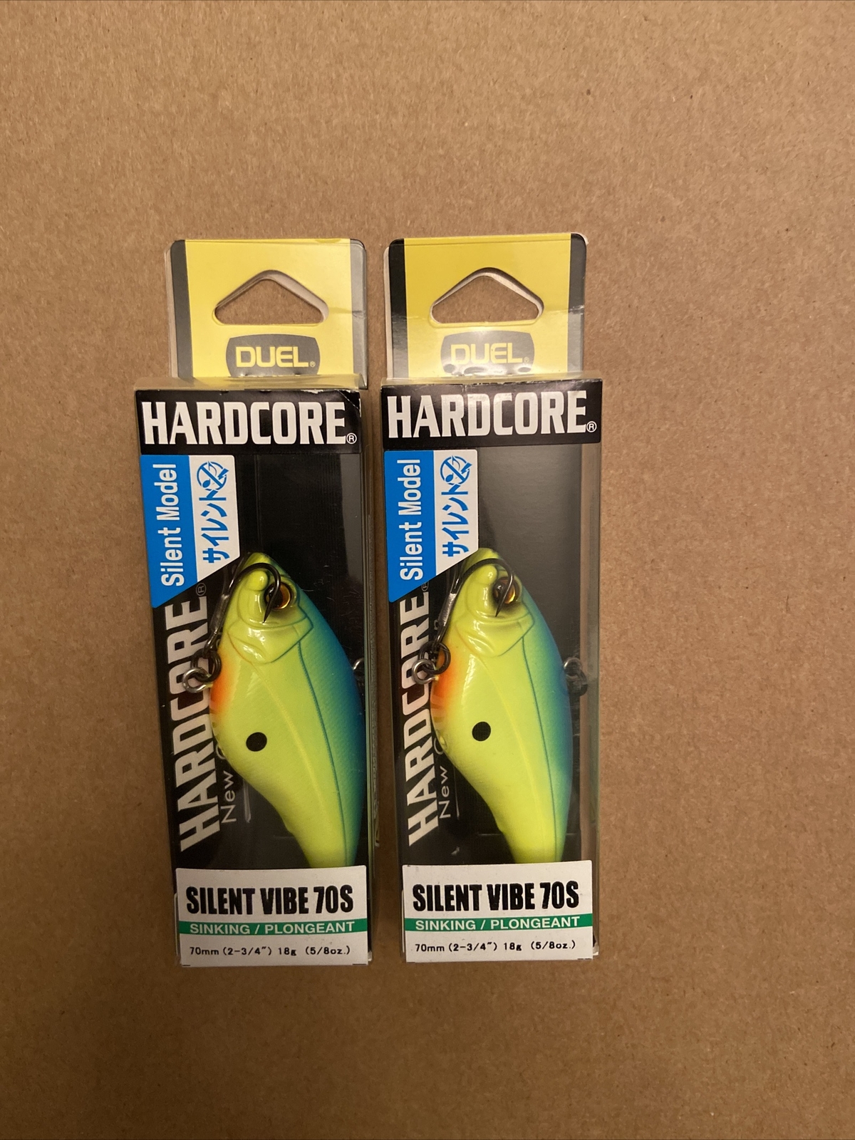 LOT OF 2 - DUEL HARDCORE SILENT VIBE 70S 5/8OZ R1191-BCL BLUE BACK CHART