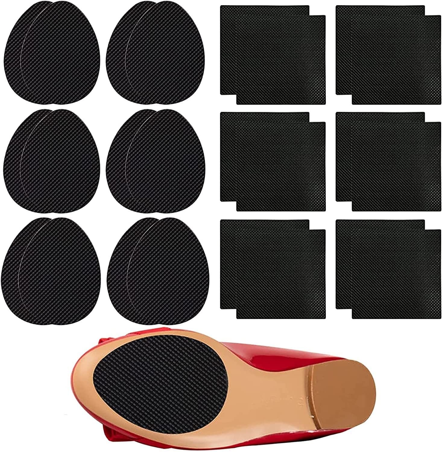 24Pcs Non-Skid Shoe Pads, Anti-Slip Shoe Grips for High Heels, Self-Adhesive ...