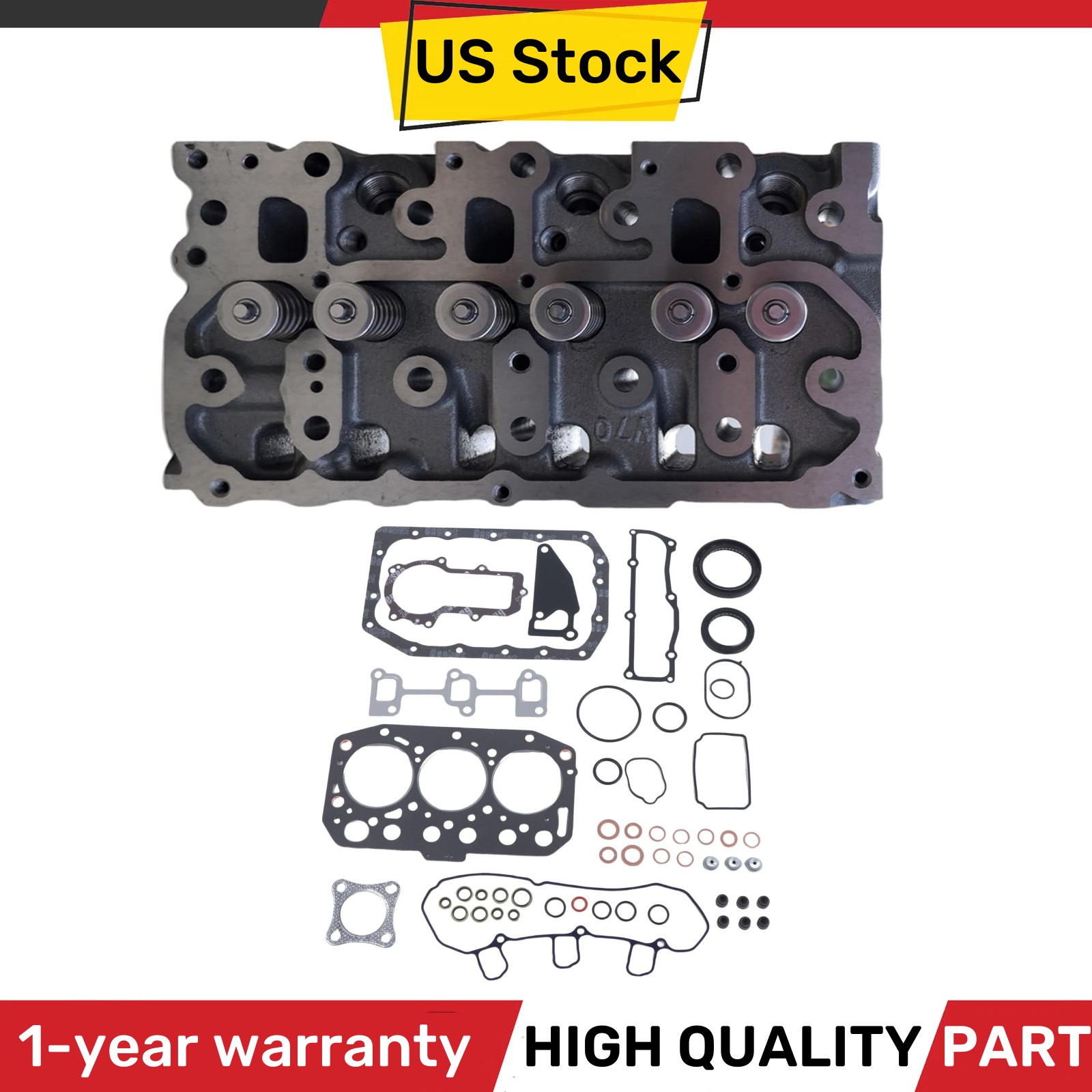 3TNV70 Cylinder Head&Gasket Kit For Yanmar Engine Excavator VIO15-3 VIO10-2