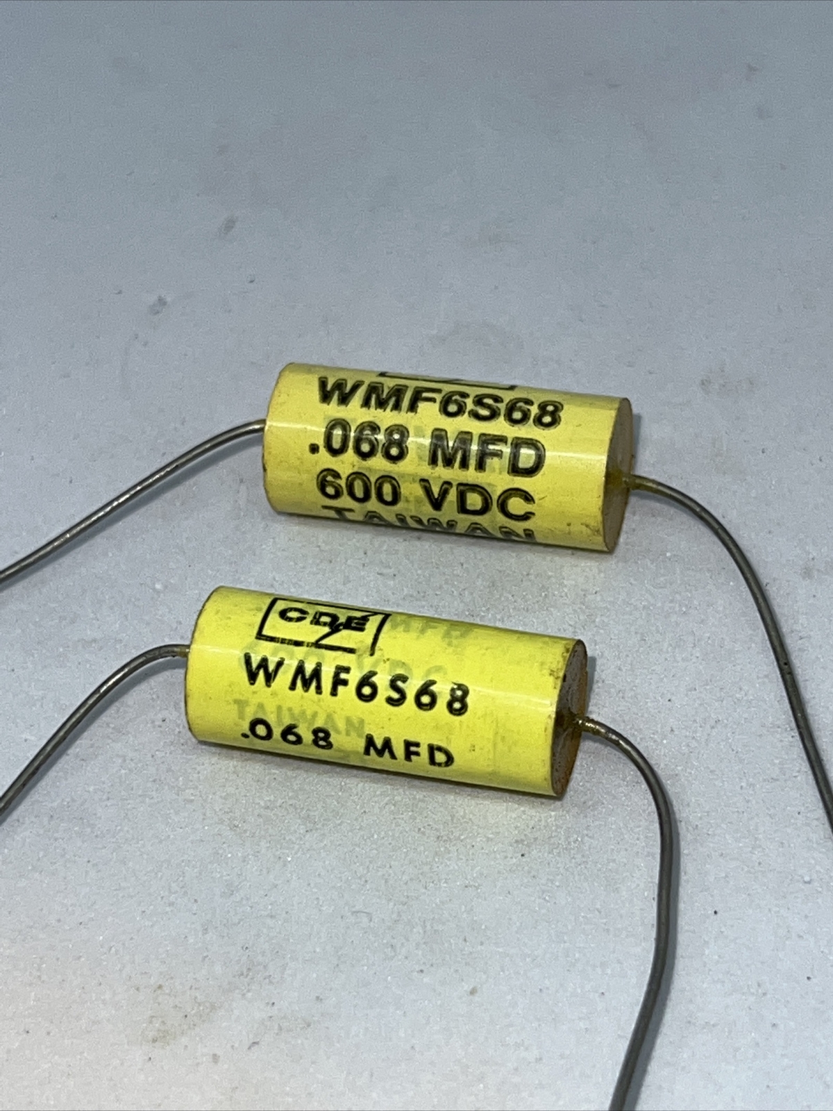 CDE WMF6S68 600 VDC .068 MFD POLY CAPACITORS NEW LOT OF (2)