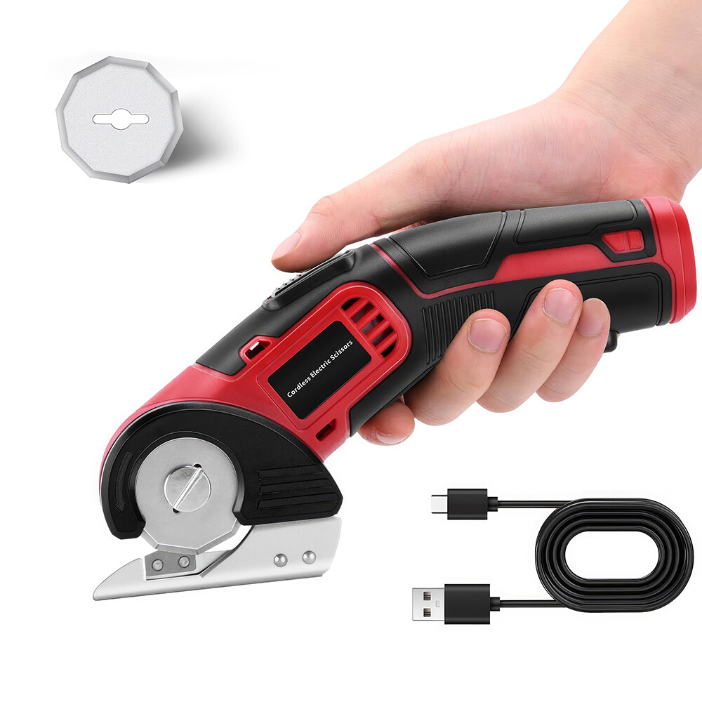 Cordless Electric Scissors Automatic Shears Cutter For Leather Carpet Cardboard