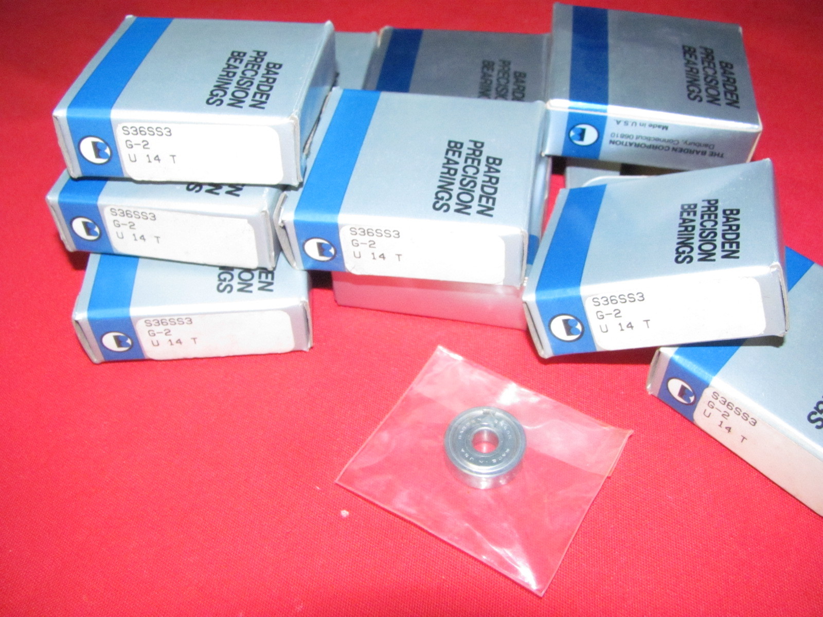 Lot of 2 ea. Barden High Speed Bearing S36SS3 G-2 New Radial, Super Precision