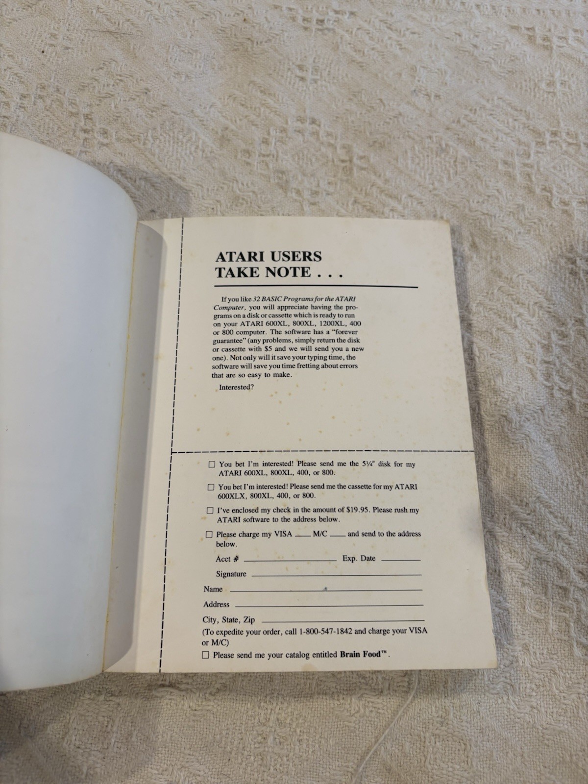 32 Basic Programs For The Atari Computer With Software