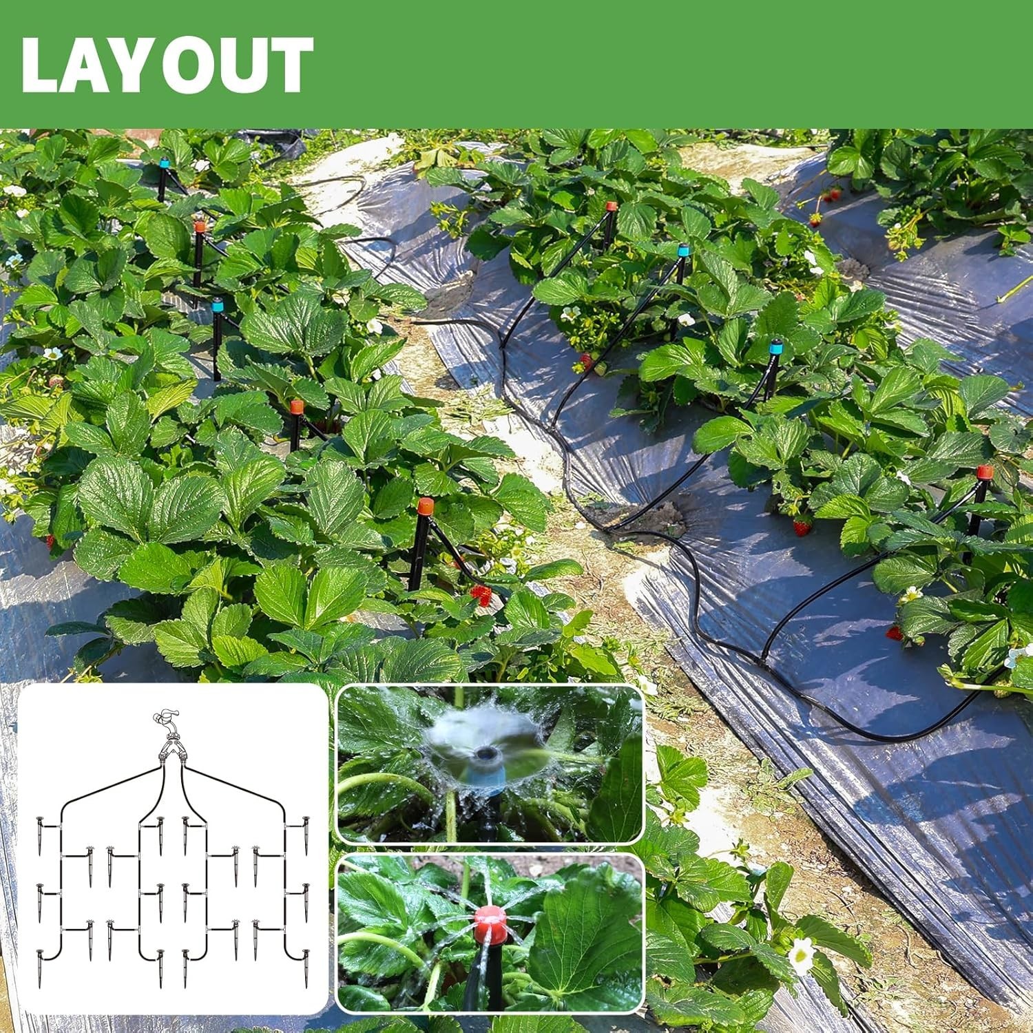 Customizable 110ft Garden Drip System for Efficient Plant Care & Hydration