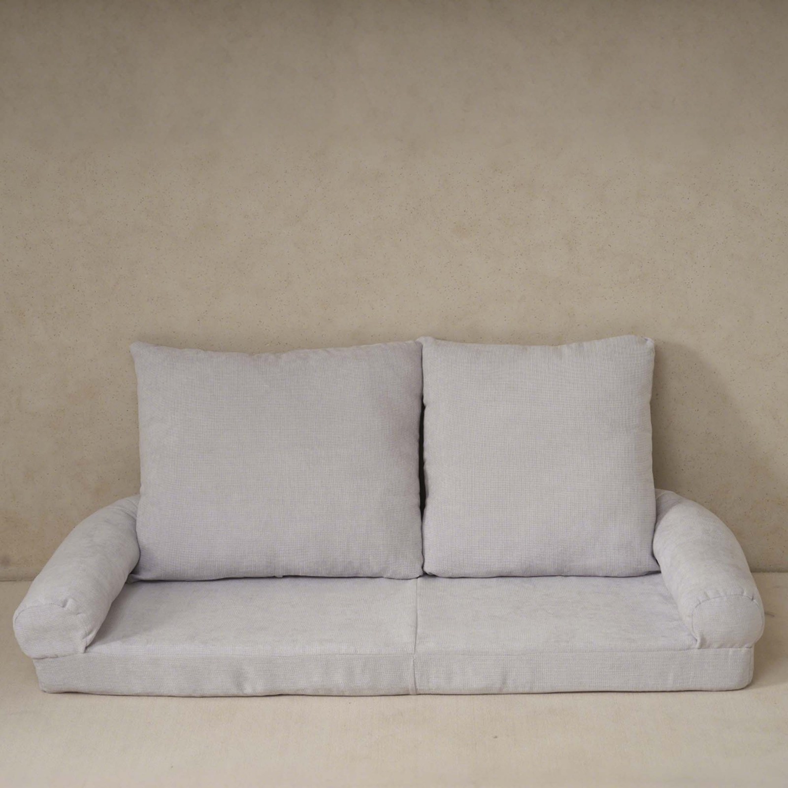 Convertible Fold-Out Single Sofa Bed, Adjustable, White