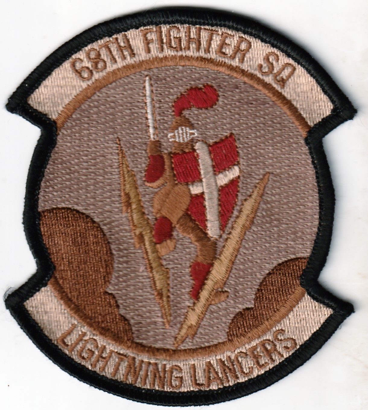 USAF AIR FORCE 68th FIGHTER SQ LIGHTNING LANCERS Moody AFB Georgia patch