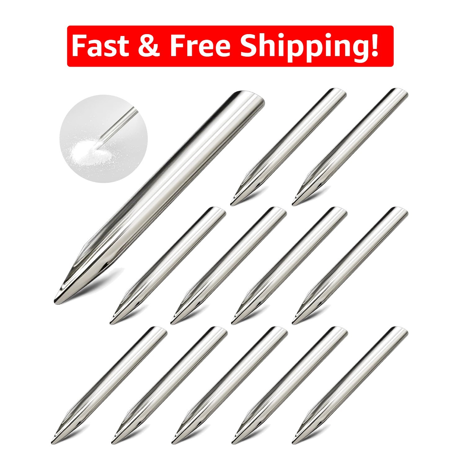 Stainless Steel Lab Scoop Spatula - 6-Inch, 12 Pcs for Easy Transfer