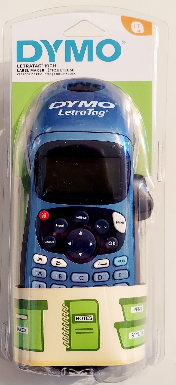 DYMO LETRATAG LABEL MAKER 100H HANDHELD EASY TO USE BLUE NEW FAST SHIPPING