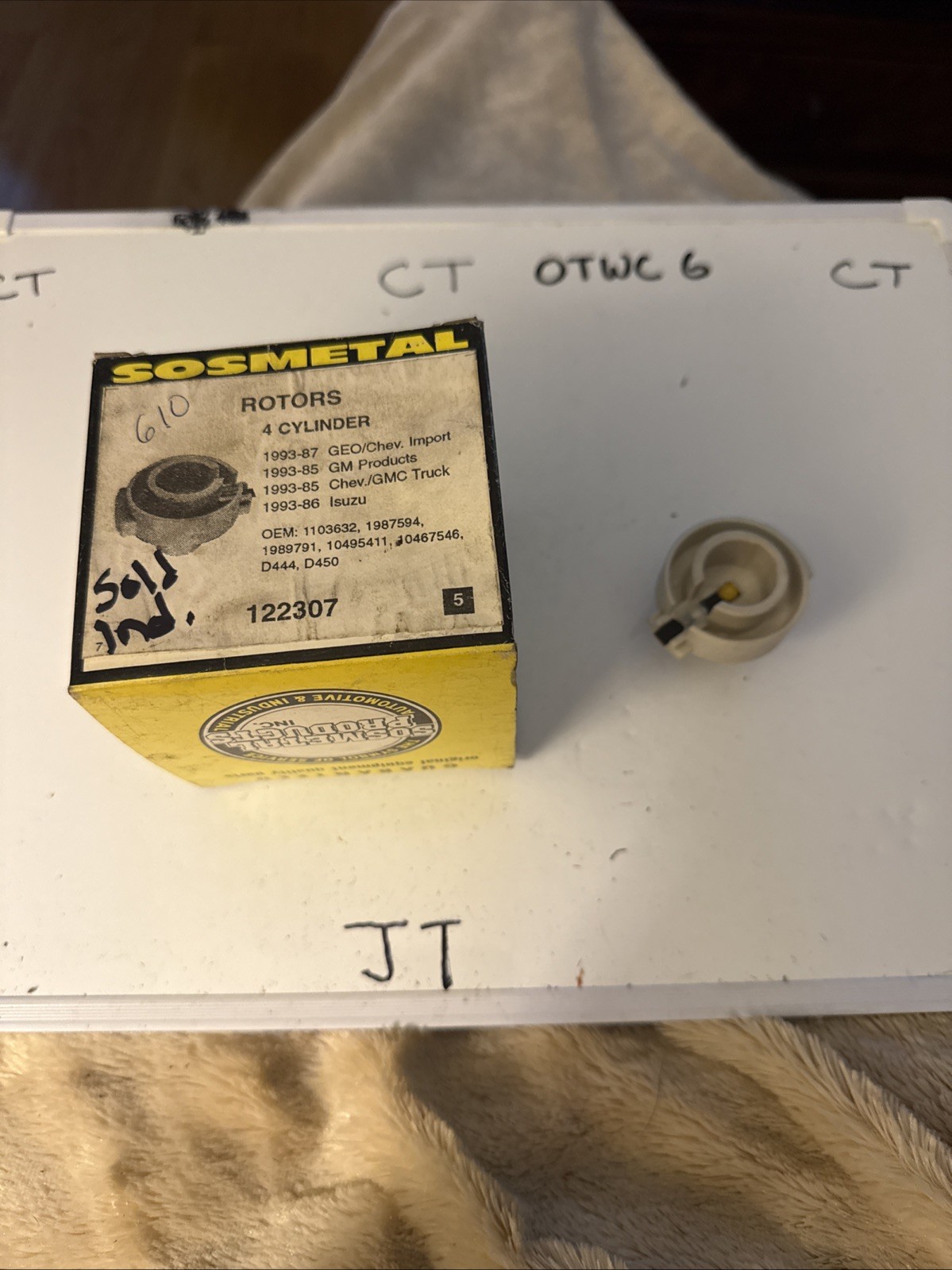 (1) Sosmetal Distributer Rotor 122307 1989791 D444 D450 Nos OEM Sold Individual