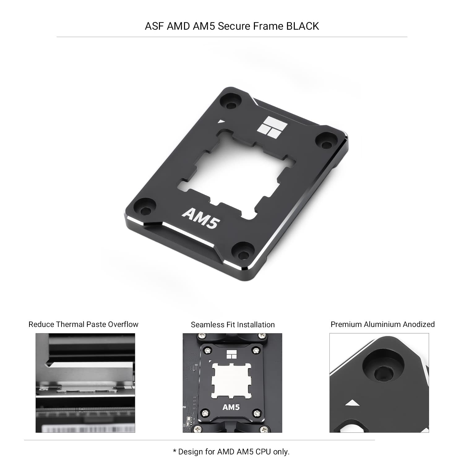 Thermalright ASF-Black AM5 CPU Holder, Corrective Anti-Bending Fixing BLACK