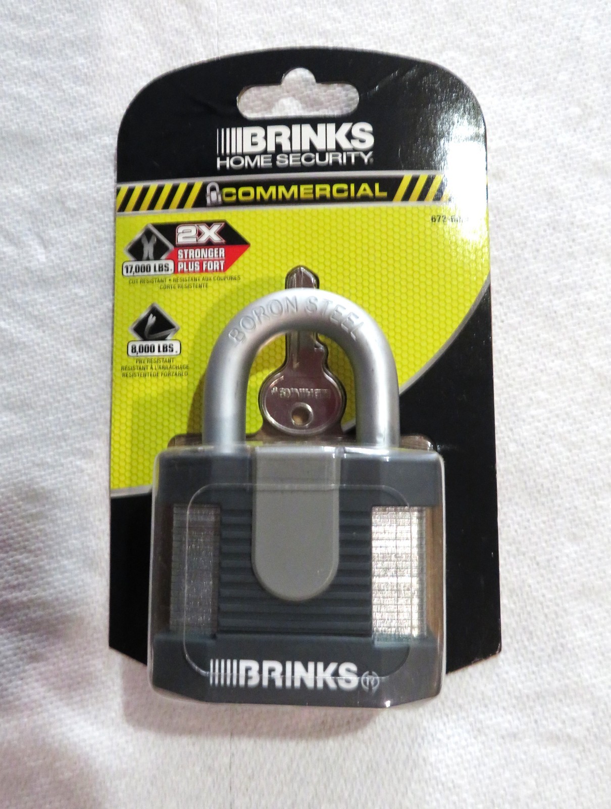 BRINKS - 60mm Commercial Laminated Steel Keyed Padlock - Solid Steel Body wit...