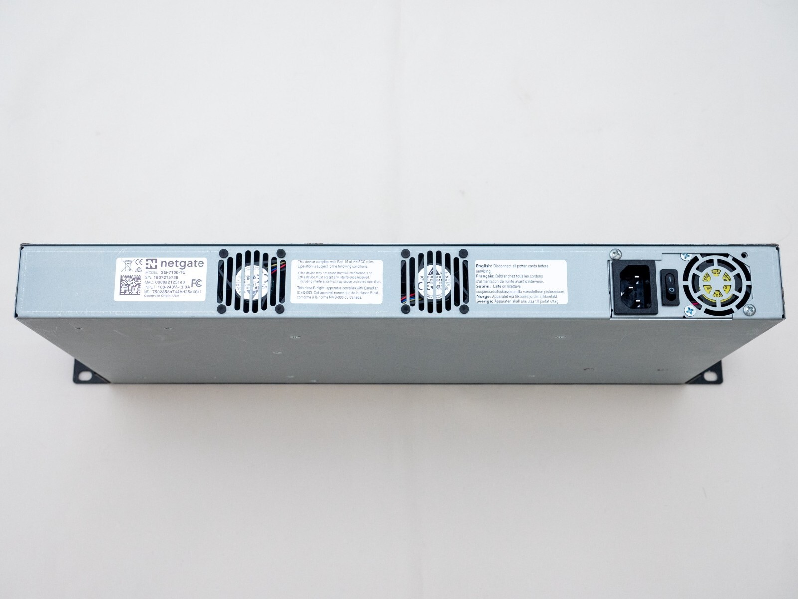 Netgate XG-7100-1U 8GB pfSense+ Plus Network Security Firewall VPN Appliance