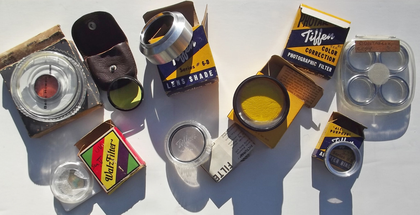 Mixed Camera Lot of 12 - Lens Filters, Shade - Kodak, Tiffen, Bell & Howell