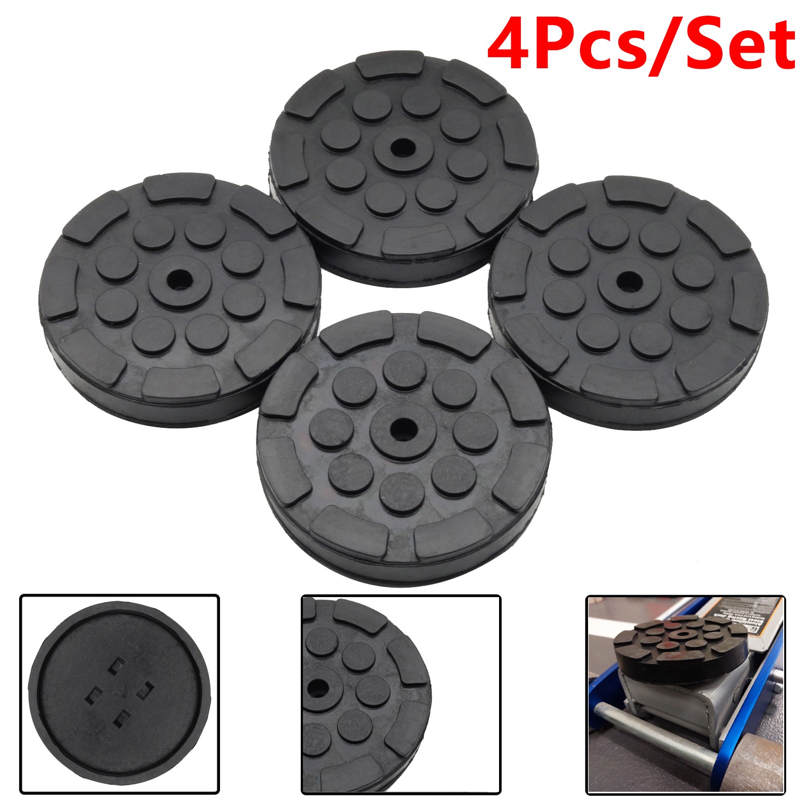 4Pcs Durable Rubber Lifting Pads For 2 Post Lift Replacement Pads Car Lift Ramp