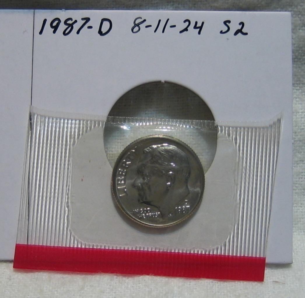 1987-D "FB/FT" FULL BAND/TORCH BU GEM ROOSEVELT DIME MUST SEE BEAUTIFUL DIME