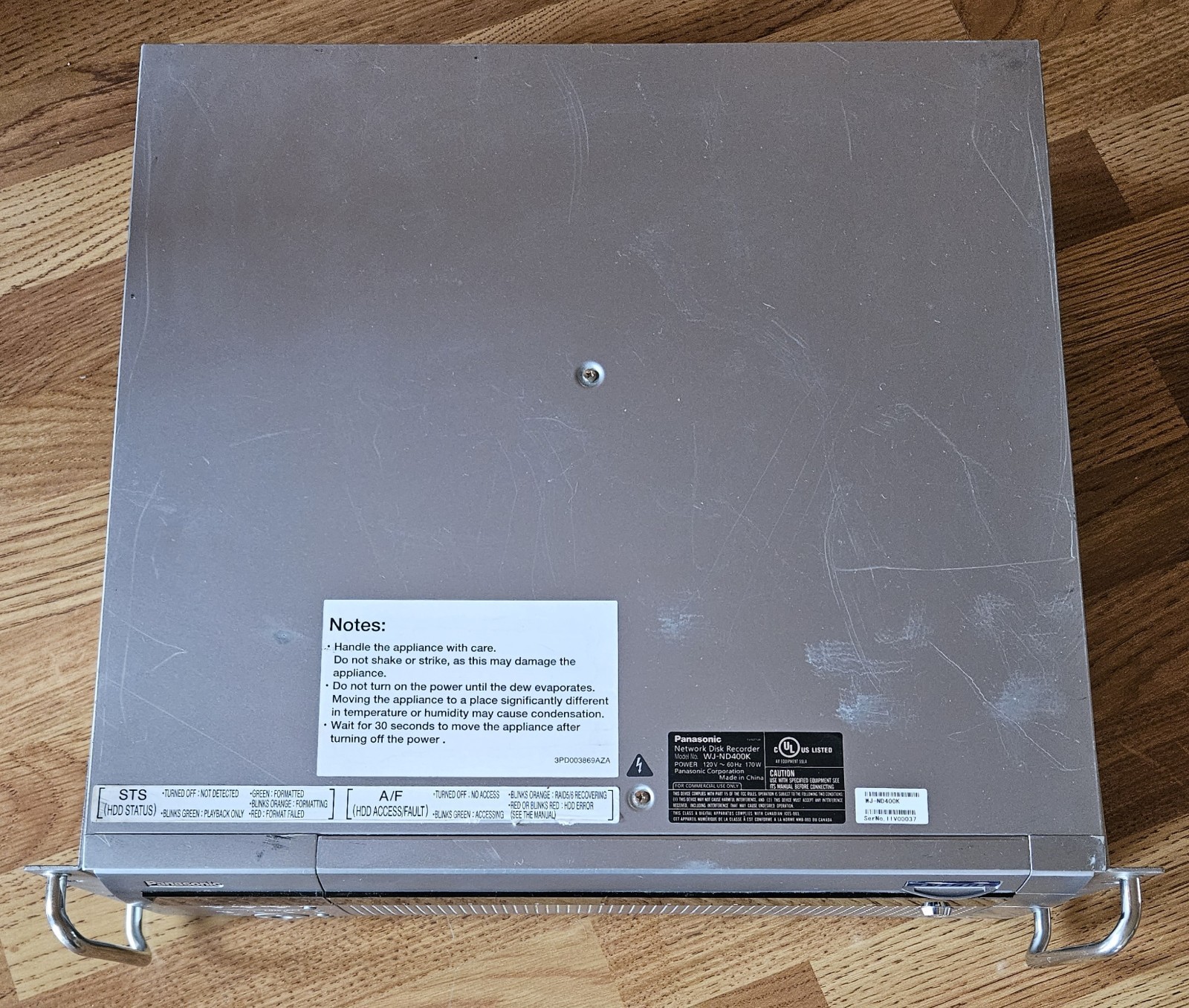 Panasonic NVR WJ-ND400K Network Disk Recorder