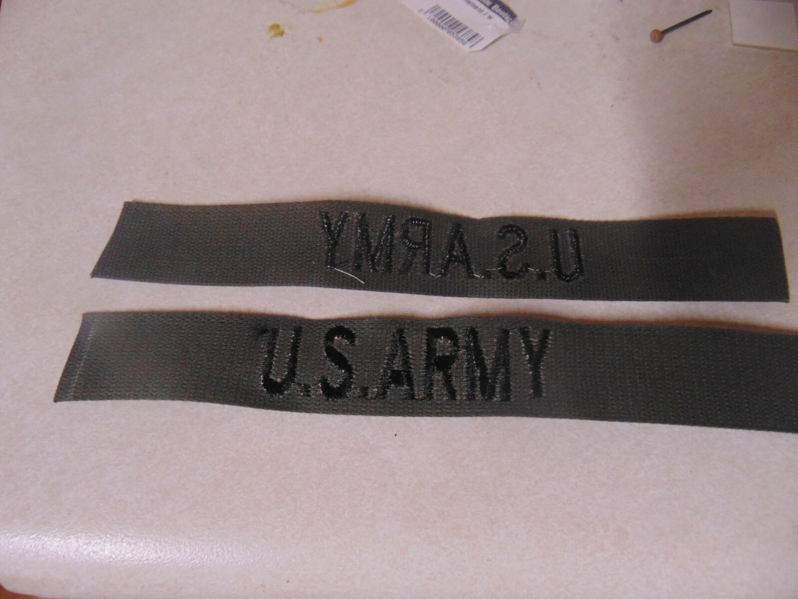 MILITARY PATCH CLOTH SEW ON OLDER US ARMY NAME TAPE VIETNAM ERA BUT NEVER USED