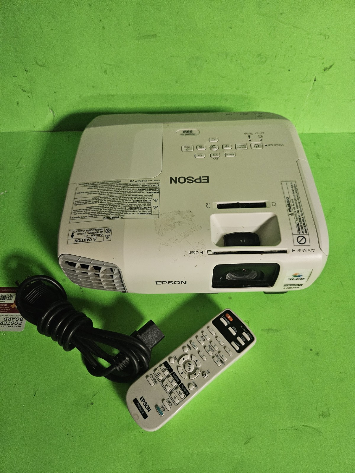 Epson 99w Powerlite Home Theatre Projector 3998 Lamp Hours