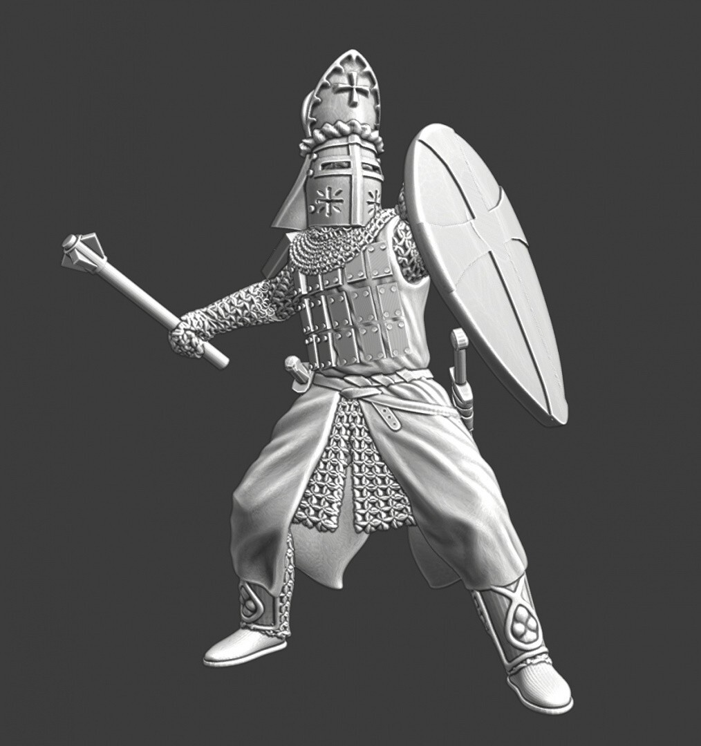 Northern Crusades Miniatures Medieval Danish Warrior Bishop Crusader 28mm 32mm +