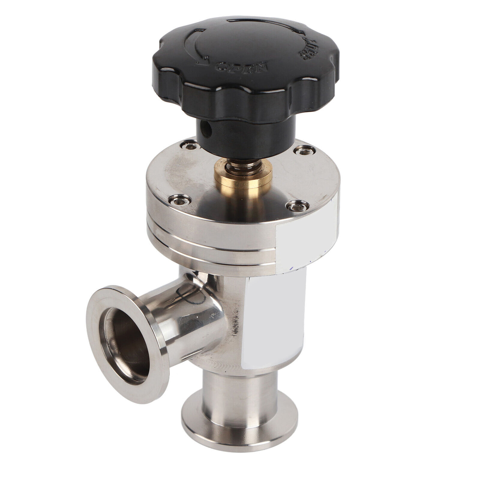 KF16 Stainless Steel High Vacuum Manual Right Angle Bellow Isolation Valve