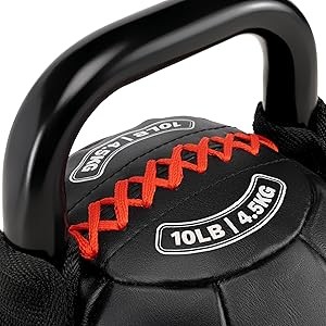 Marcy Strength Training Soft Kettlebell with Handle for Weightlifting,