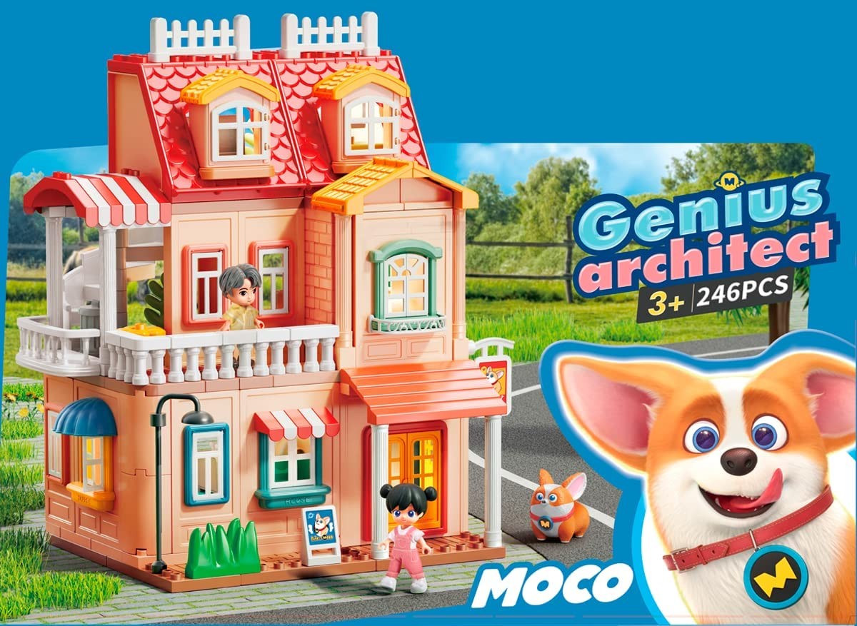 Classic 3-Floor Doll House With Accessories & Warm Light, Big Gift Toy For Kids