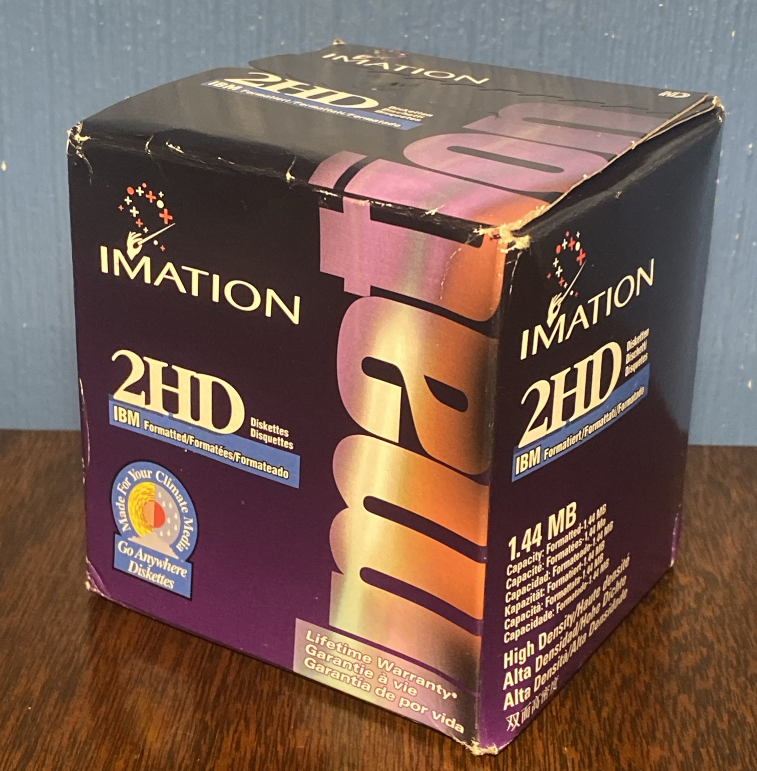 25 Pk IMATION 2HD Diskettes 1.44 MB 3.5"  IBM Formatted Computer Disks, NEW NOS