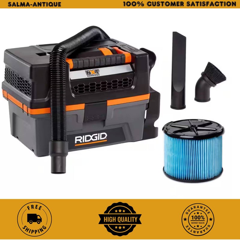 RIDGID 18V Cordless 3 Gal NXT Shop Vacuum Wet Dry Vac Tool Only HD0318