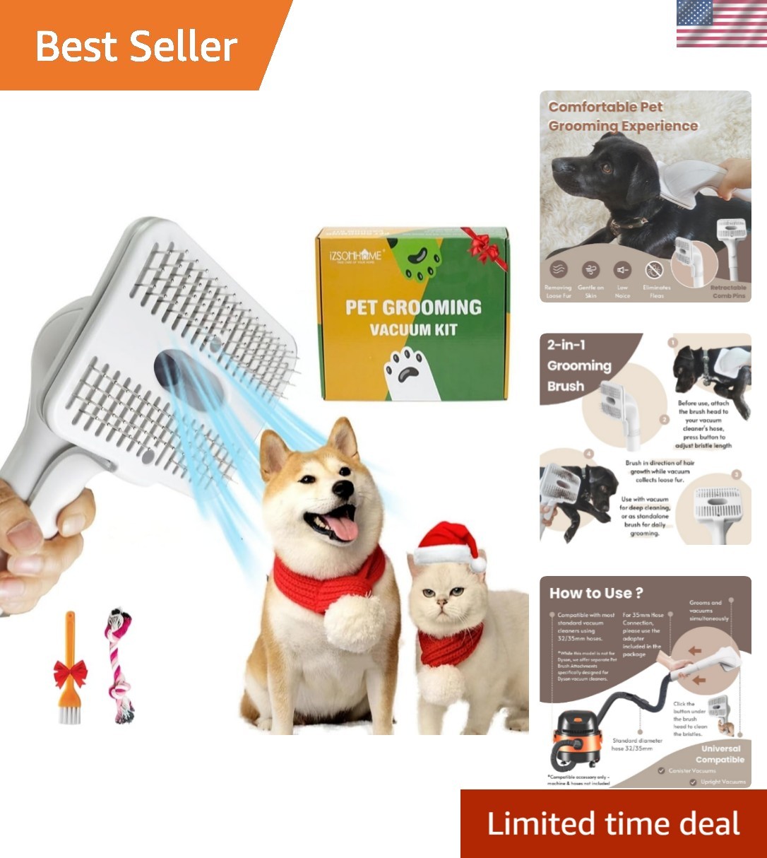 Universal Slicker Brush for Dogs & Cats - Effortless Grooming & Cleaning
